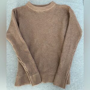 Time and Tru Women's Tan Waffle Knit Sweater
